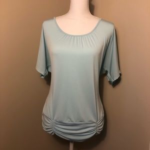 Teal Ruched Blouse
